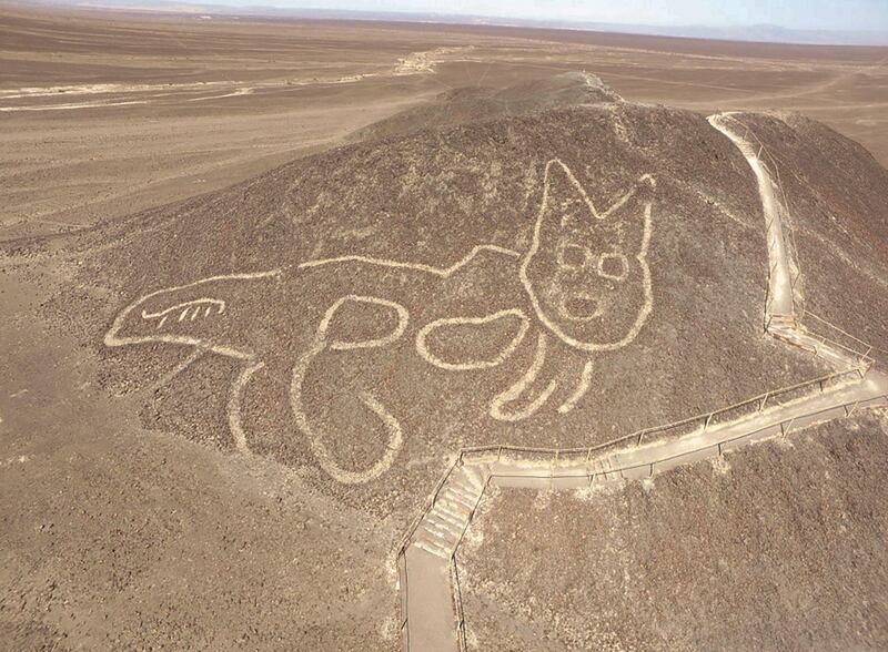 The geoglyph was barely visible and about to disappear due to erosion. AFP