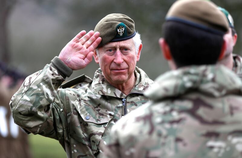 The prince visits First Battalion the Mercian Regiment to mark 10 years as Colonel-in-Chief and 40 years since becoming Colonel-in-Chief of the Cheshire Regiment at Bulford Camp in Salisbury in 2018