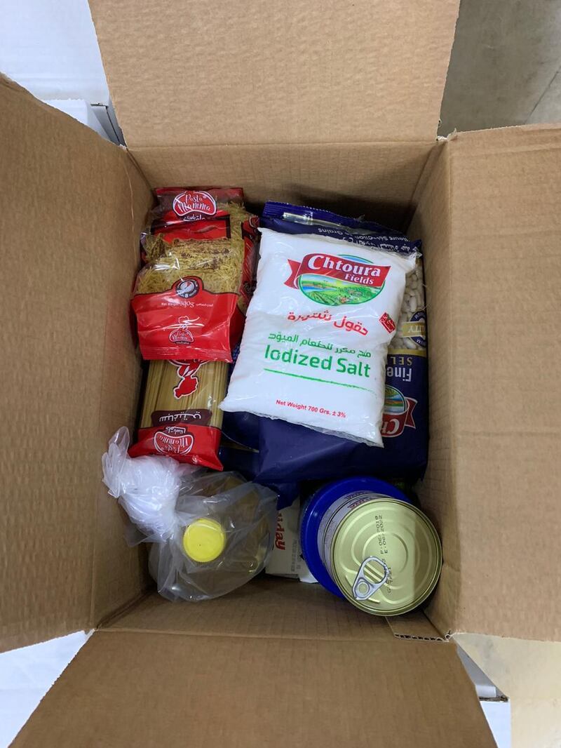 A packed food box. Courtesy Nour Bassam