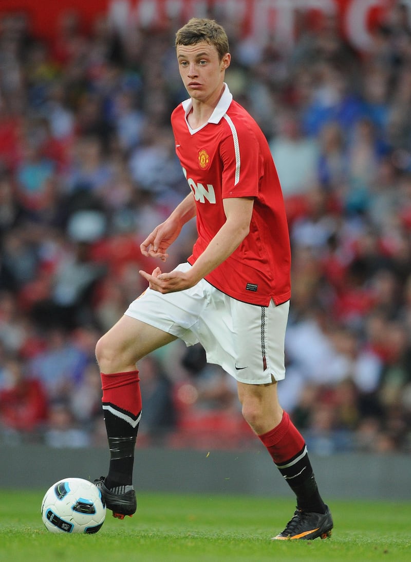 MANCHESTER, ENGLAND - APRIL 20:  William Keane of Manchester United on the ball during the FA Youth Cup Semi Final 2nd Leg between Manchester United and Chelsea at Old Trafford on April 20, 2011 in Manchester, England.  (Photo by Michael Regan/Getty Images)