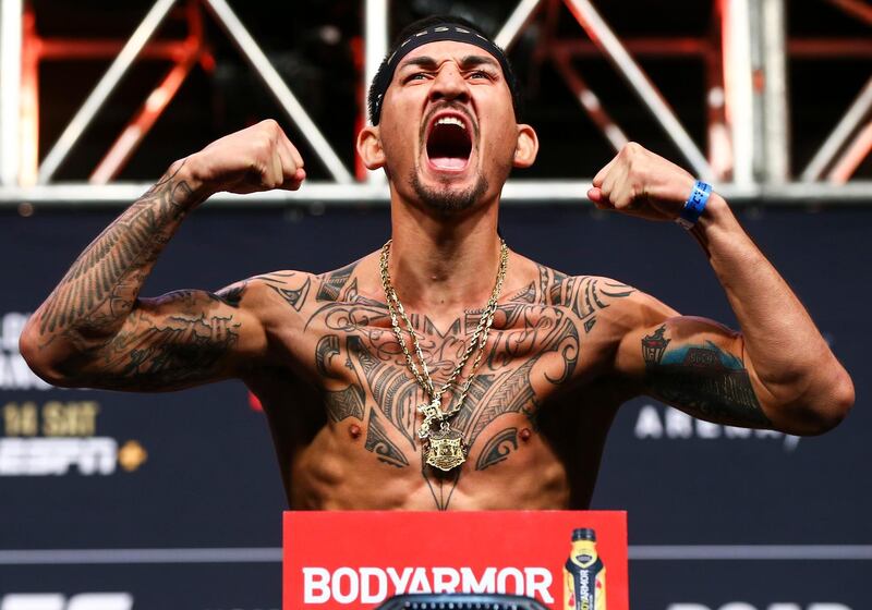 Max Holloway at the weigh-in