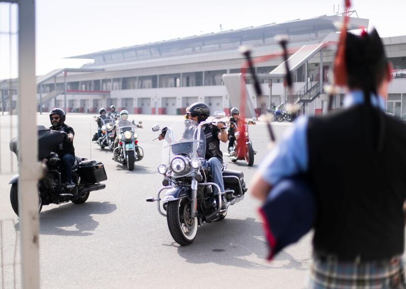 DUBAI, UNITED ARAB EMIRATES. 13 SEPTEMBER 2019. 

More than 100 bikers from motorcycle clubs in the UAE will pay tribute to Scotsman Ricky Gilchrist, 46, who was killed on Maliha Road in Sharjah on August 9.

Friends and family of a Dubai resident who died in a motorbike accident last month are holding a memorial ride in his honour on Friday.


His mother, father, sister and son, Jack, 22, have flown in from Scotland to join the memorial ride on Friday. The group are due to set off from Dubai Motor City for Bab Al Shams to plant a ghaf tree in remembrance.

(Photo: Reem Mohammed/The National)

Reporter:
Section: