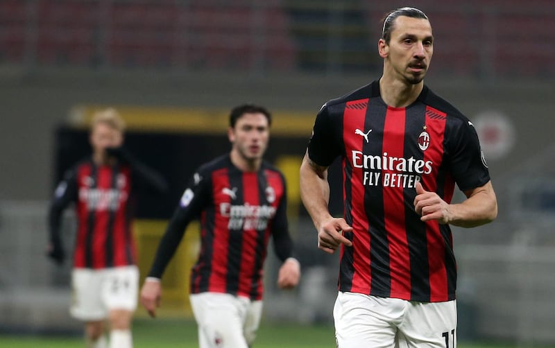 Milan's Zlatan Ibrahimovic returns to Serie A action against Torino. EPA