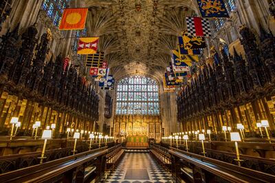 The Quire in St George's Chapel, at Windsor Castle, where Prince Harry and Meghan Markle will have their wedding service, is seen in Windsor, Britain February 9, 2018. Picture taken February 9, 2018.   REUTERS/Dominic Lipinski/Pool