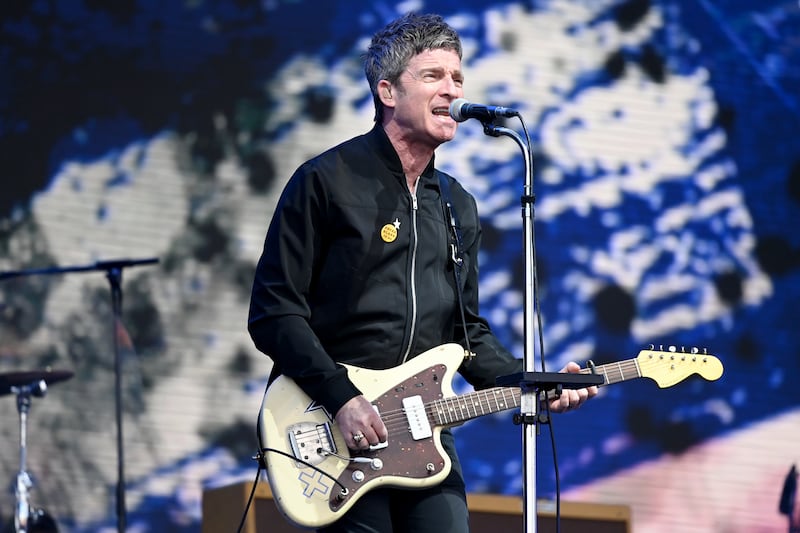 Noel Gallagher's High Flying Birds play on the Pyramid Stage. Getty Images