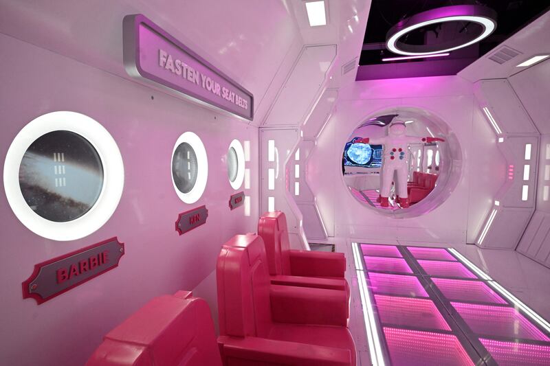 Barbie Interstellar Rocket at the interactive experience, which has drawn tens of thousands of visitors to its brightly hued, dream-like world since April