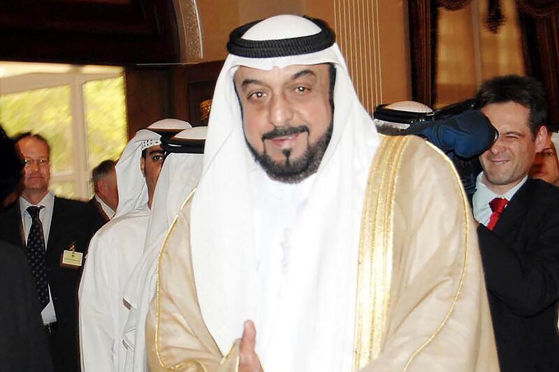 The late UAE President Sheikh Khalifa bin Zayed, died aged 73 on May 13, 2022. AP Photo / Wam