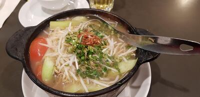 Canh Chua, a Vietnamese soup, at Phnom Penh restaurant in Vancouver. Rosemary Behan