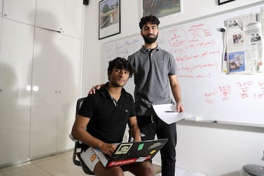 Quddus Pativada (L) and Deepak Tahiliani created a website to help people anonymously inform others that they have been exposed to Covid-19. Pawan Singh / The National
