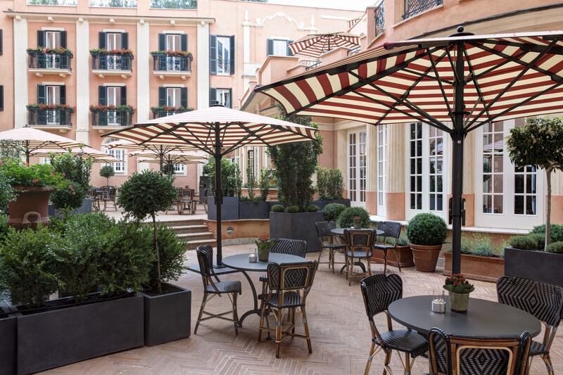 Dine al fresco in the inner courtyard. 