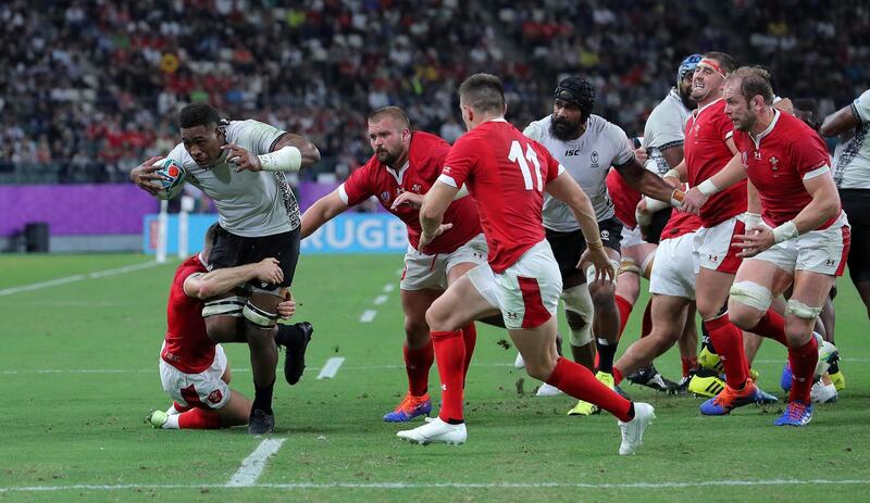 8 Viliame Mata (Fiji)
The Olympic gold-medal winning No 8 made some colossal hits against Wales. His dynamism was typical of a remarkable display that did not deserve to end in defeat. Getty Images