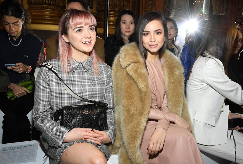 Maisie Williams and Sofia Carson at Stella McCartney (Photo by Pascal Le Segretain/Getty Images)