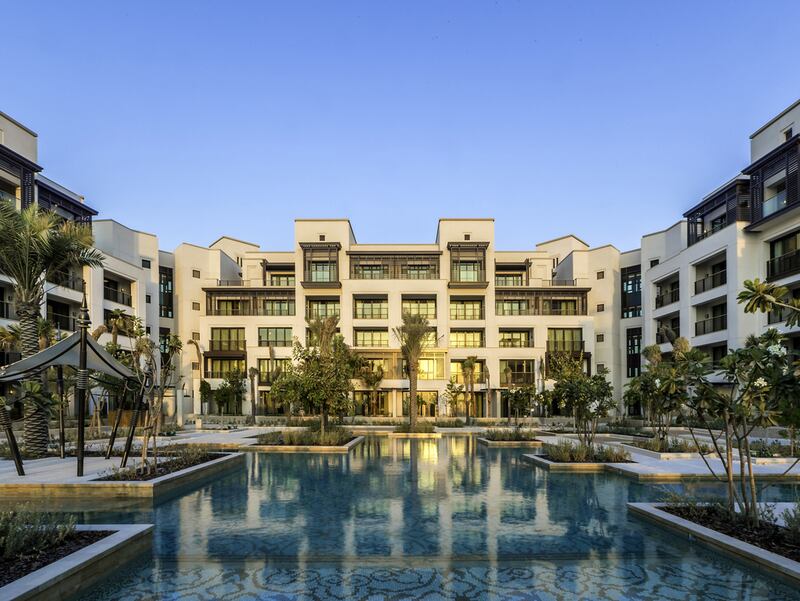 The pool at Jumeirah Al Naseem hotel.  Dubai's property market continues to recover from the coronavirus pandemic. (Courtesy Jumeirah)