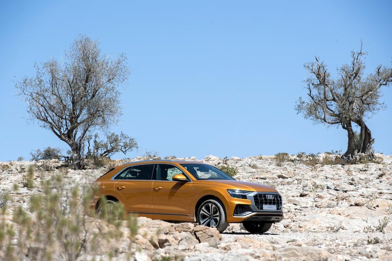 The Q8 is seven centimetres shorter than previous SUV range-topper the Q7, although slightly wider. Audi