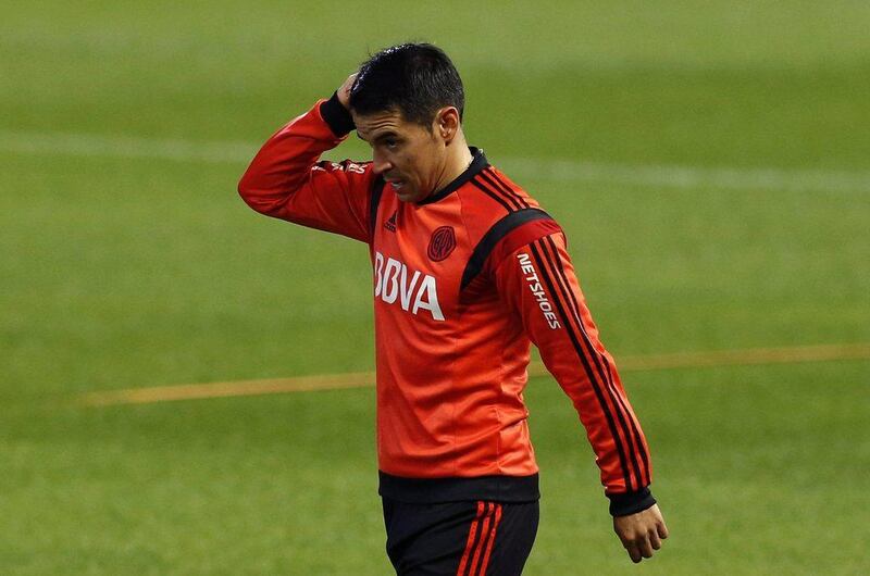 River Plate and former Barcelona player Javier Saviola shown at training on Friday ahead of the Club World Cup final in Japan on Sunday. Yuya Shino / Reuters / December 18, 2015