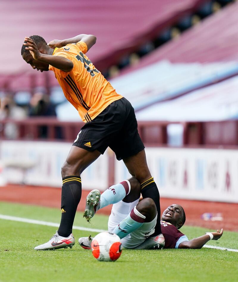 Willy Boly - 7: Solid from the big defender. One important block on Grealish to stop the Villa midfielder shooting at goal in second half. Reuters