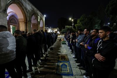 Worshippers at Al Aqsa Mosque. Reuters