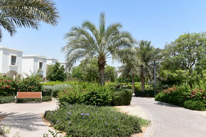 The Waterfall Park is one of many amenities in the Al Ghadeer community.