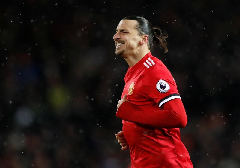 Soccer Football - Premier League - Manchester United vs Manchester City - Old Trafford, Manchester, Britain - December 10, 2017   Manchester United's Zlatan Ibrahimovic comes on as a substitute                          Action Images via Reuters/Carl Recine    EDITORIAL USE ONLY. No use with unauthorized audio, video, data, fixture lists, club/league logos or "live" services. Online in-match use limited to 75 images, no video emulation. No use in betting, games or single club/league/player publications. Please contact your account representative for further details.
