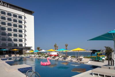 The sea-facing pool at Rove La Mer Beach. Courtesy Rove Hotels / Gerry O'Leary