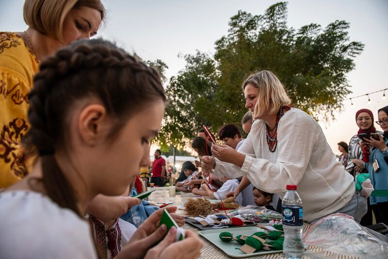 The celebrations took place at the Umm Al Emarat Park, where families participated in various traditional workshops.