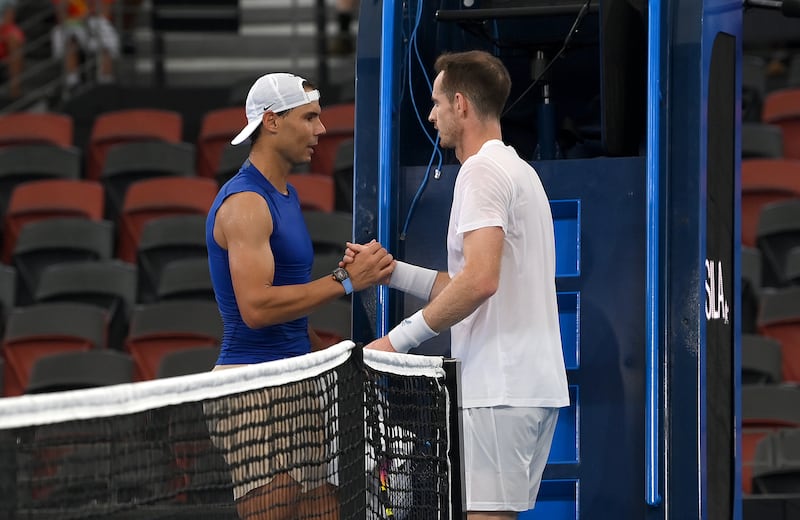 Rafael Nadal has been training with Andy Murray in Brisbane. Getty Images