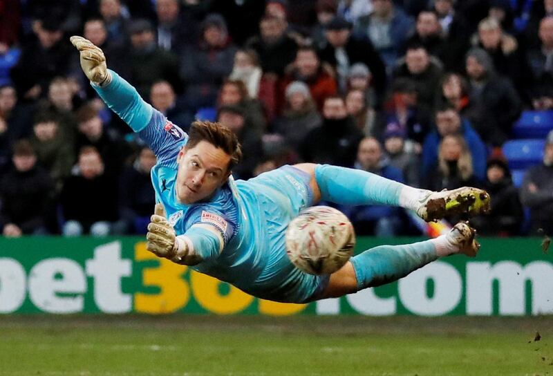 Tranmere Rovers goalkeeper Scott Davies. Reuters