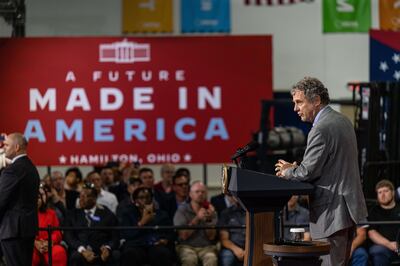 US Senator Sherrod Brown represents the state of Ohio, which is a hub for the production of American EVs. AFP