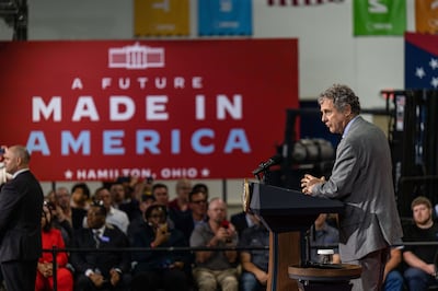US Senator Sherrod Brown represents the state of Ohio, which is a hub for the production of American EVs. AFP