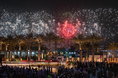 Visitors watch the firework display during UAE National Day at Expo 2020 Dubai. Similar shows are being planned for New Year's Eve. Photo: Expo 2020 Dubai