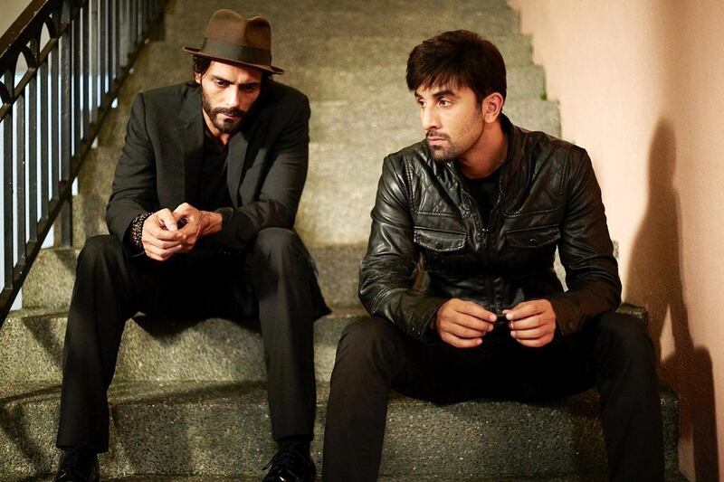 Arjun Rampal, left, and Ranbir Kapoor in a scene from Roy. Courtesy Freeway Pictures