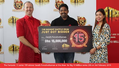 Big Ticket Abu Dhabi Duty Free is now offering its biggest prize yet of Dh15 million. Photo courtesy Big Ticket