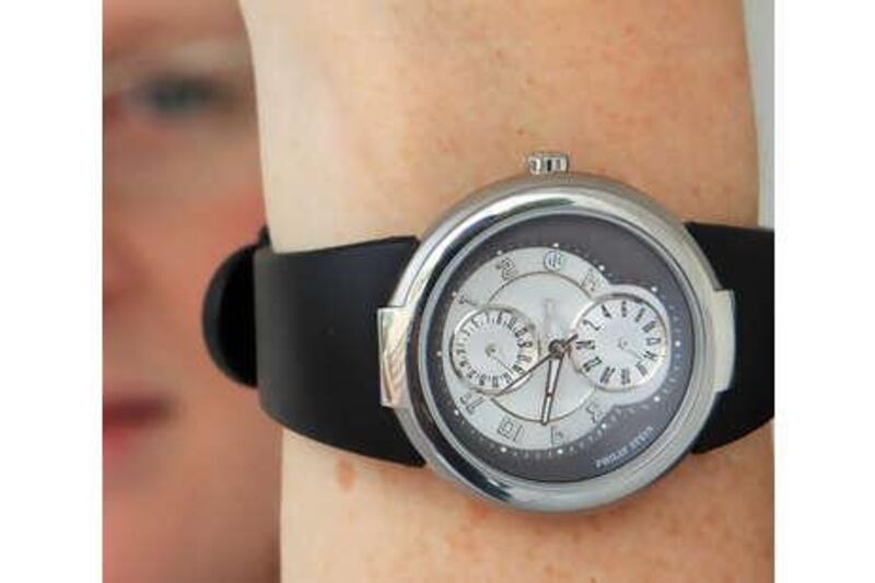 A Philip Stein watch, which is claimed to benefit the health of the wearer, is designed to be "harmonious and grounding to life".