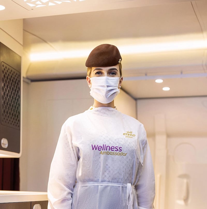 All passengers, and crew, will be required to wear face masks on board. Etihad