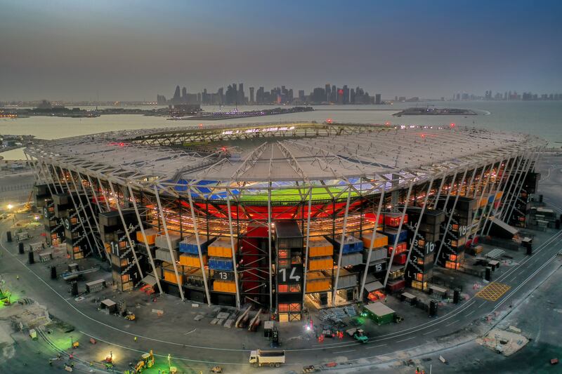 The Stadium 974 in Doha is made with 974 recycled shipping containers, 44,089 seats and tons of modular steel. Several Fifa World Cup matches were played here. Photo: Qatar Media Portal
