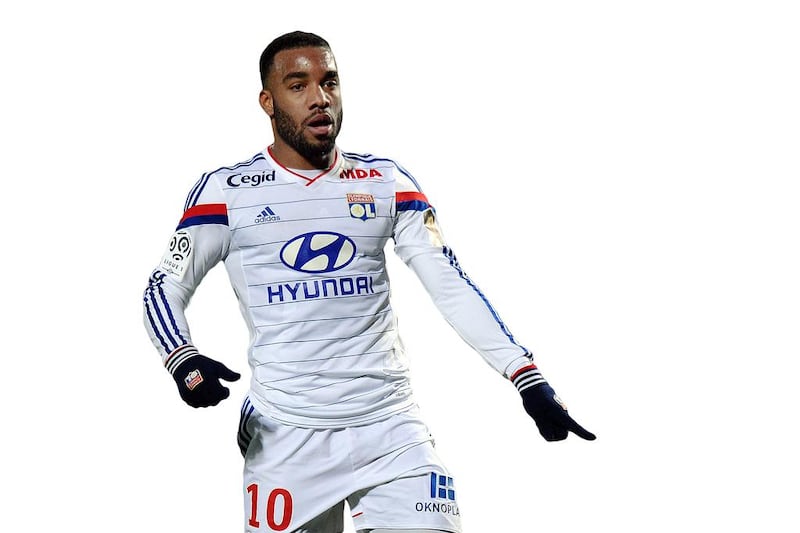 Forward Alexandre Lacazette is spearheading Lyon's attack with 17 goals at the season's mid-point. NICOLAS TUCAT / AFP




