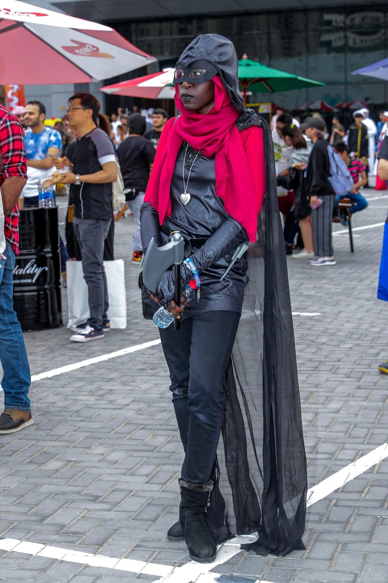 Dubai, April 12, 2019.  MEFCC day 2-Comic Con goers at full swing on day 2.Victor Besa/The National.Section:  AC  Reporter:  Chris Newbould