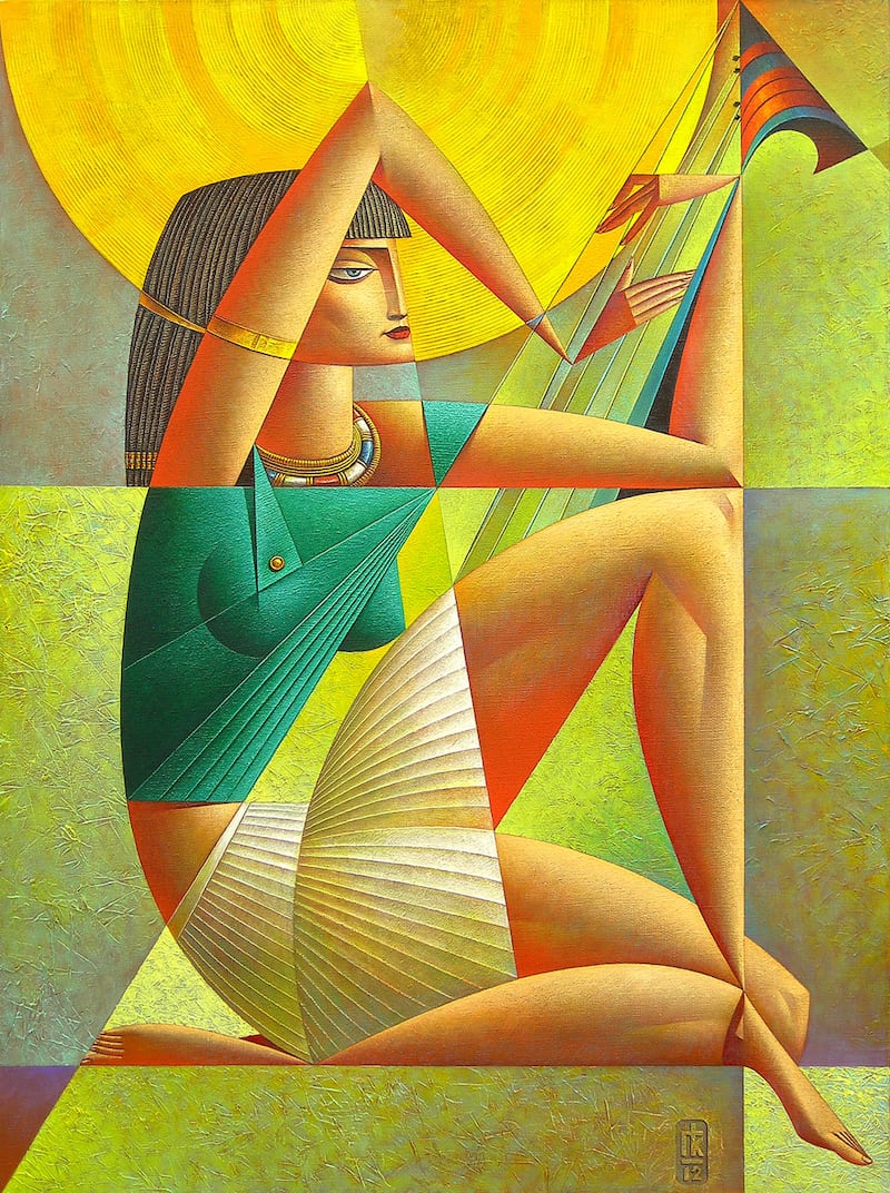 An artwork by artist Georgy Kurasov that was allegedly plagiarised by Egyptian artist Ghada Wali for a mural at a metro station in Cairo. Photo courtesy of Georgy Kurasov