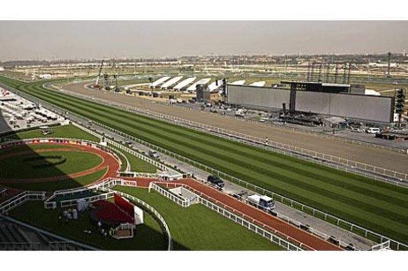 Final preparations were under way yesterday at Meydan Racecourse.
