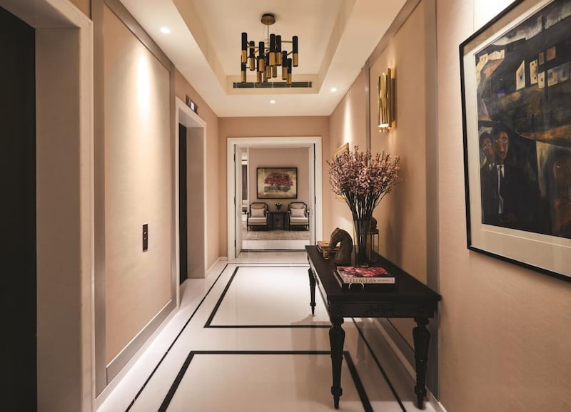 All apartments have their own elevator lobby. Photo: The Camellias