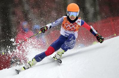 epa04514717 (FILE) A file picture dated 18 February 2014 of Thailand's Vanessa Mae competing in the women's Giant Slalom Alpine Skiing event in the Rosa Khutor Alpine Center during the Sochi 2014 Olympic Games in Krasnaya Polyana, Russia. Star violinist Vanessa Mae has lodged an appeal with the Court of Arbitration for Sport (CAS) in a bid to have a four-year ban from skiing overturned and save her Olympic results, the CAS said on 04 December 2014.  EPA/MICHAEL KAPPELER *** Local Caption *** 51689298