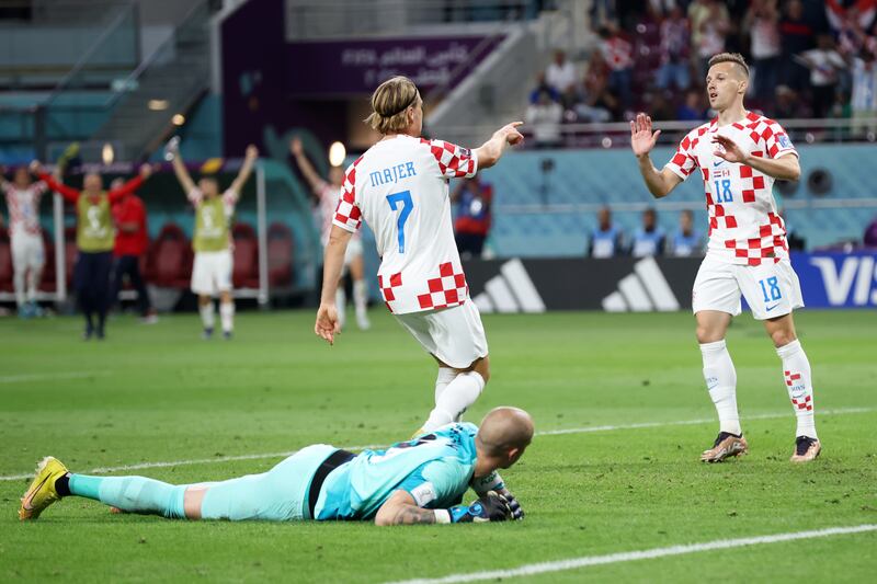 Lovro Majer celebrates the final goal. Getty