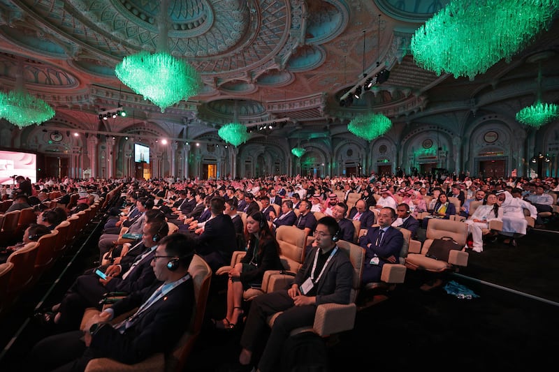 Chinese and Arab businessmen attend the 10th Arab-China Business Conference in Riyadh. AFP