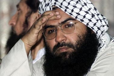 Maulana Masood Azhar, head of Pakistan's militant Jaish-e-Mohammad party, attends a pro-Taliban conference organised by the Afghan Defence Council in Islamabad, Pakistan August 26, 2001. REUTERS