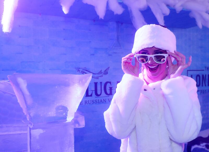 The London Project has opened a pop-up ice bar in Dubai for summer. Chris Whiteoak / The National