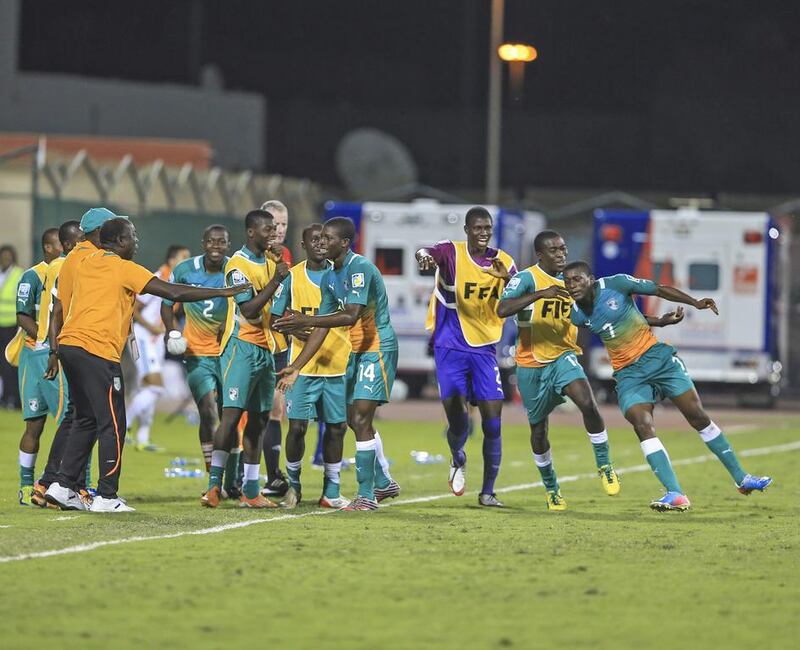 It does not matter who scores a goal as long as Ivory Coast team celebrate the effort together. Sarah Dea / The National
