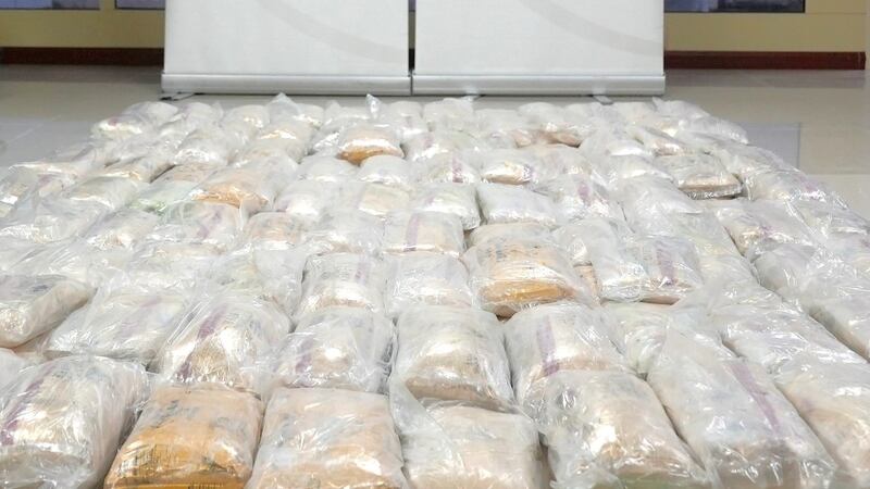 Dubai Customs seized 235kg of Hashish hidden inside a dhow. Photo: Dubai Customs.