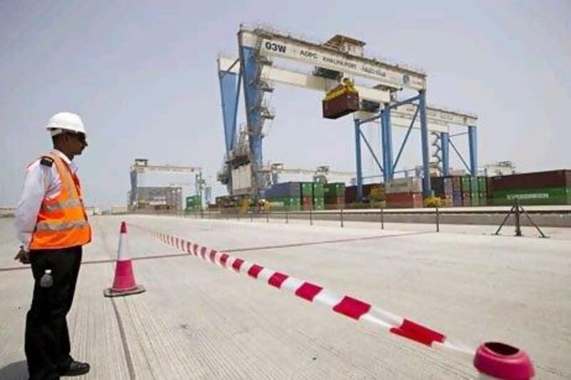 Khalifa Port is the first fully automated shipyard in the Middle East and North Africa. Razan Alzayani / The National