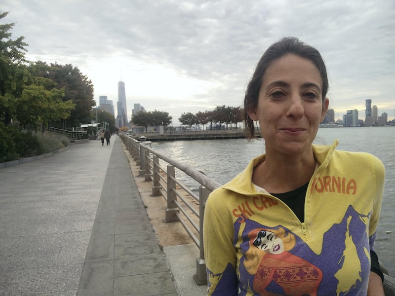 Elizabeth Oliner says she will not let a terror attack stop her using the West Side Highway bike path as she trains for the New York City Marathon. Photo by Rob Crilly
