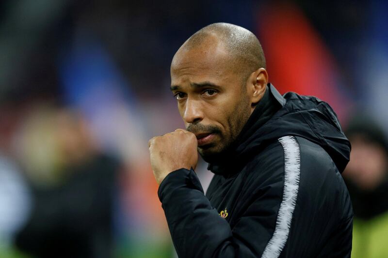 FILE PHOTO: Soccer Football - Ligue 1 -  Olympique Lyonnais v AS Monaco - Groupama Stadium, Lyon, France - December 16, 2018  AS Monaco coach Thierry Henry       REUTERS/Emmanuel Foudrot/File Photo